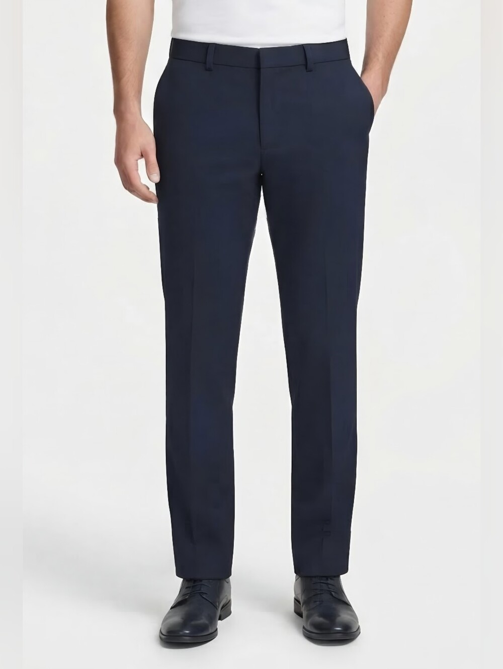 NWT Van Heusen Straight Fit Flat Front Navy Dress Pants Size 30X30